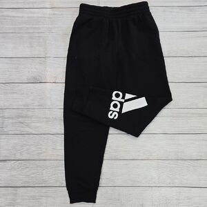 Adidas Black Jogger Sweatpants with Elastic Cuffs